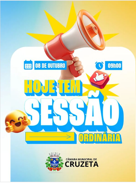 Hoje as 09:00 horas haverá mais uma Sessão Ordinária no Plenário