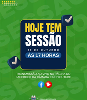 Hoje haverá mais uma Sessão Ordinária no Plenário Pedro Vital da Câmara Municipal de Cruzeta, com início às 17h00